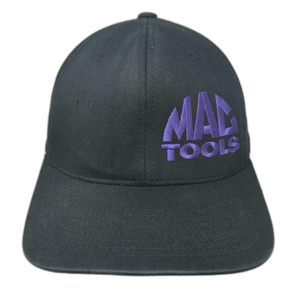 Mac Tools Baseball Cap Black XL Flexfit Hat Purple Embroidered Logo Mechanic